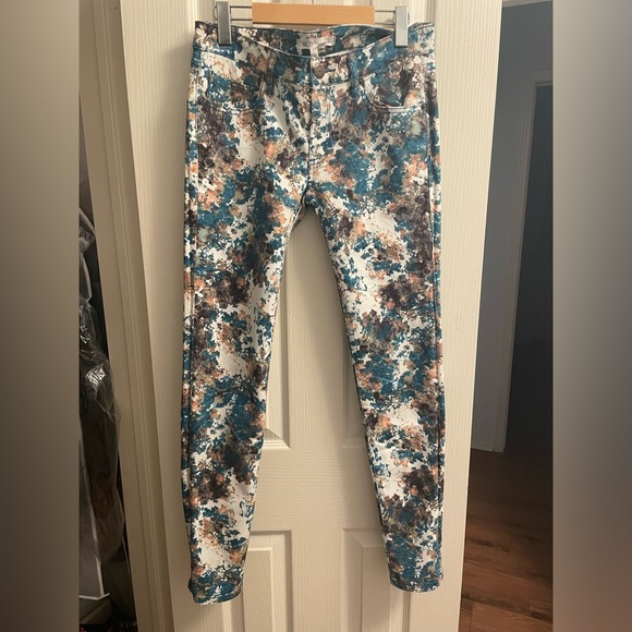 Floral skinny pants, not very elastic, never used - Picture 1 of 4